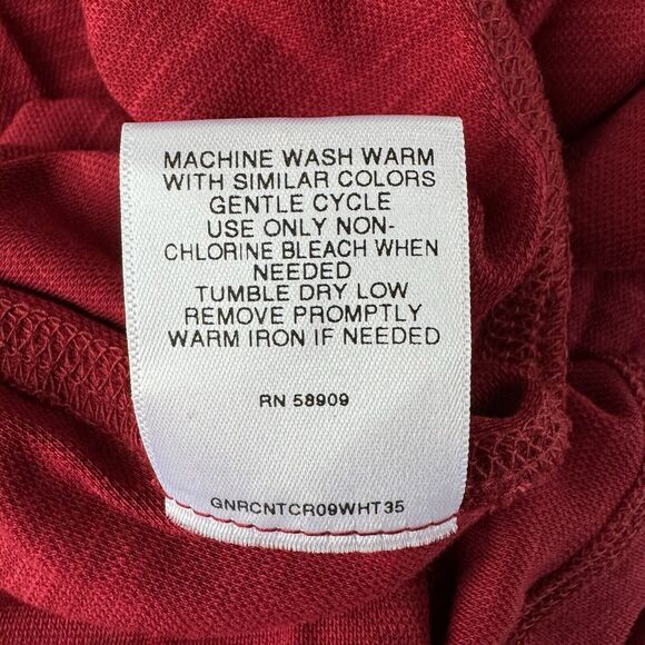 Crosby & Howard Men’s Henley Shirt Long Sleeve Red XL - Picture 8 of 9